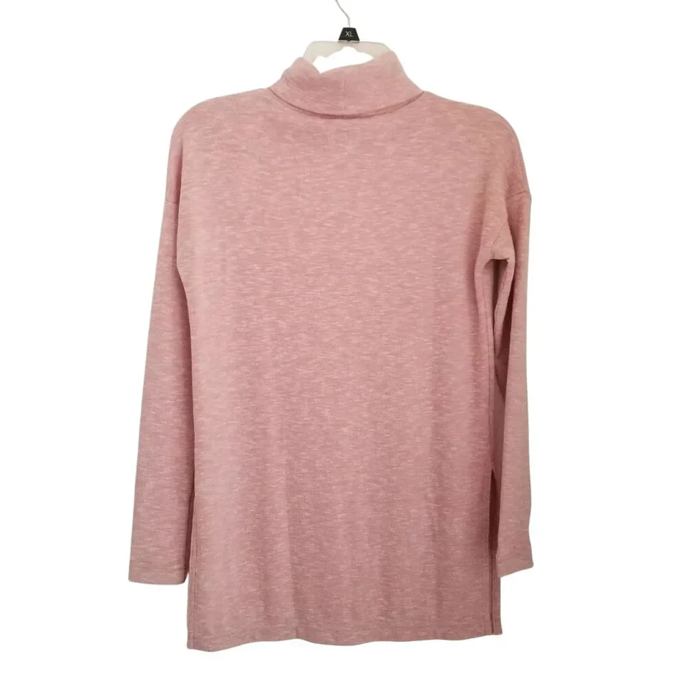 J Crew Vintage Fleece Sweater Top XXS Pink Turtleneck LS Pullover New Other
